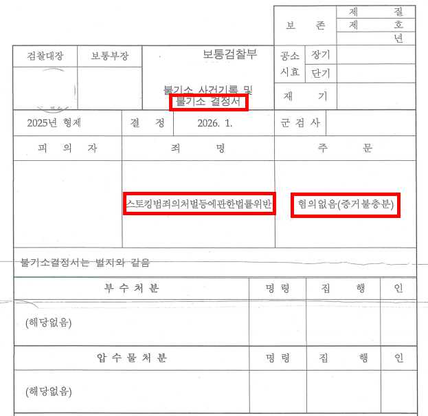 스토킹 혐의 방어